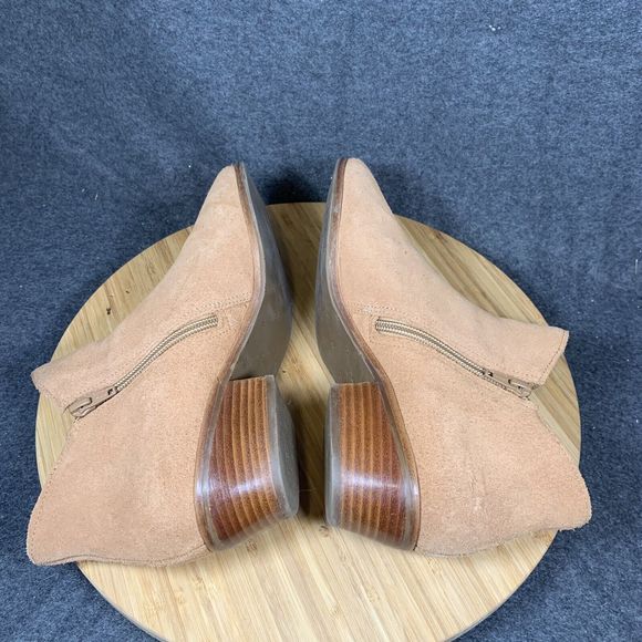 Jack Rogers Womens Brown‎ Suede Ankle Boots Sz US 9 Side Zip - Picture 5 of 8